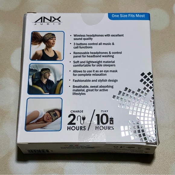 ANX SleepSounds headband headphones in Cheetah for Sport Workout or Lounging ~ - Picture 2 of 5